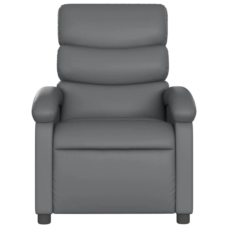 Fauteuil de relaxation TV fonction massage inclinable électrique 6 points de massage en PVC gris DEC027181