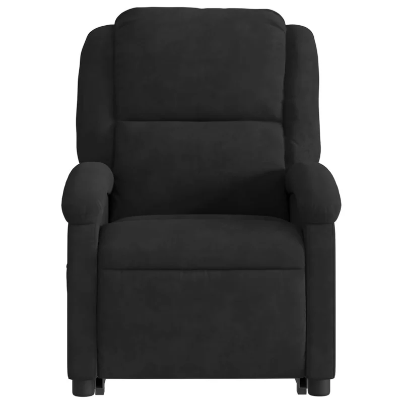 Fauteuil de relaxation TV fonction massage inclinable levage électrique en velours noir DEC027074