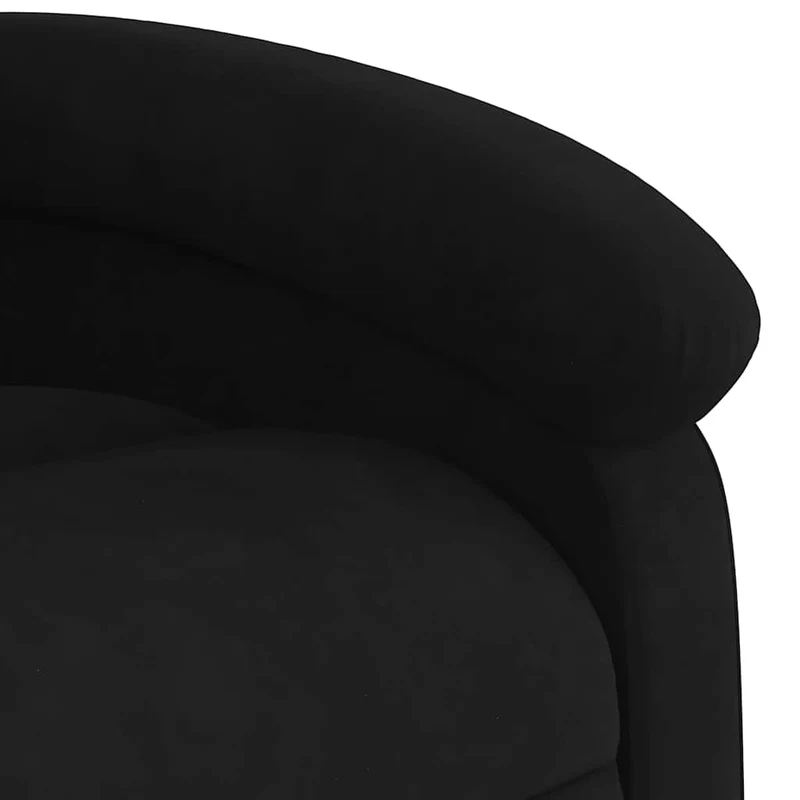 Fauteuil de relaxation TV fonction massage inclinable 6 points de massage en velours noir DEC027072