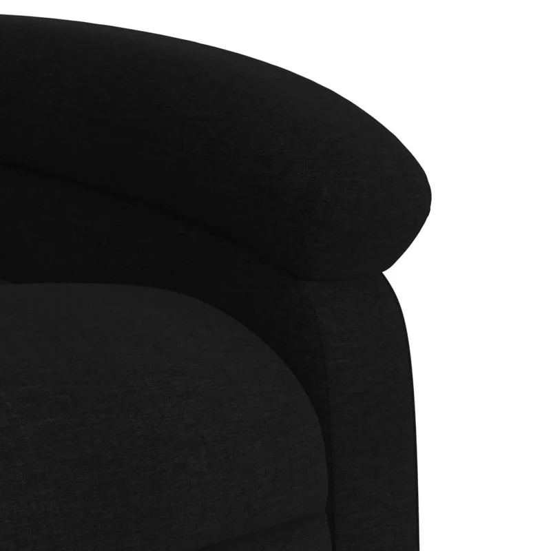 Fauteuil de relaxation TV fonction massage inclinable 6 points de massage en tissu noir DEC027066