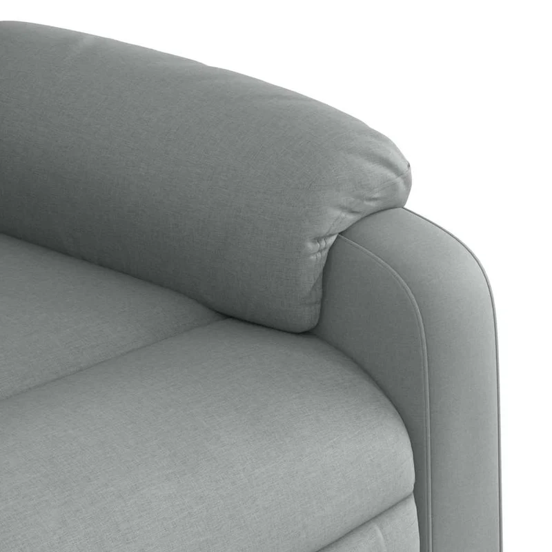 Fauteuil de relaxation TV fonction massage inclinable 6 points de massage en tissu gris clair DEC026908