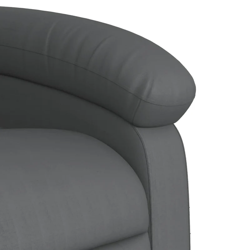 Fauteuil de relaxation TV fonction massage inclinable 6 points de massage en PVC gris DEC026977