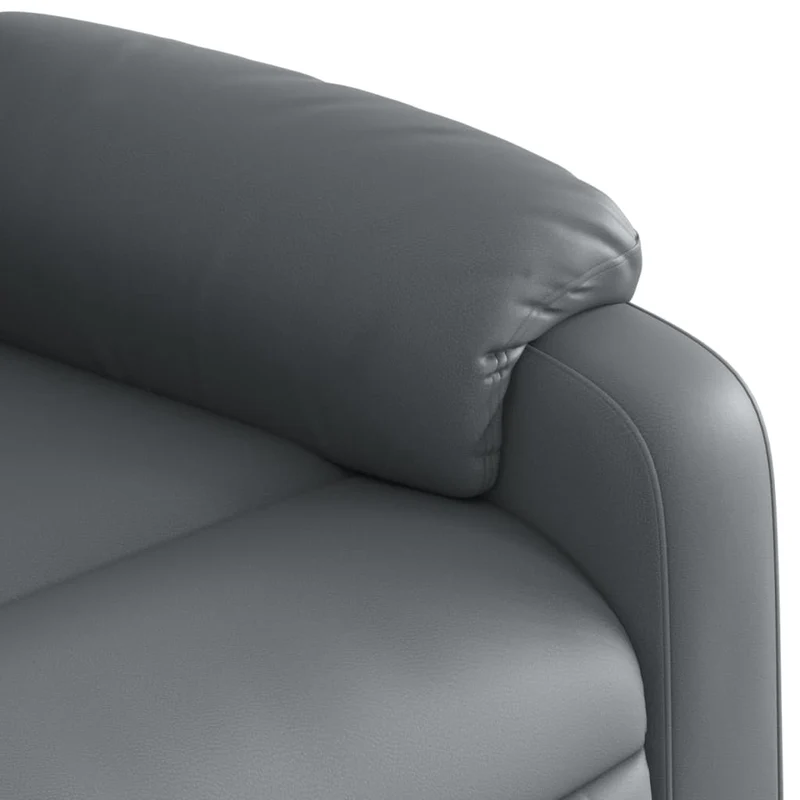 Fauteuil de relaxation TV fonction massage inclinable 6 points de massage en PVC gris DEC026980