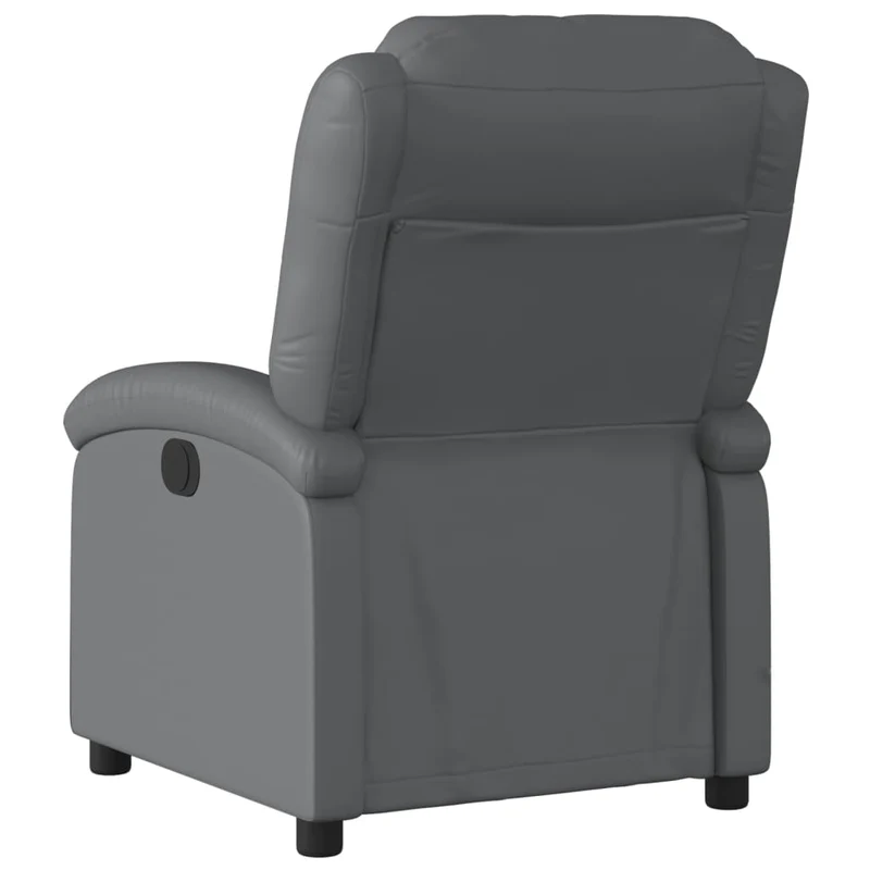 Fauteuil de relaxation TV fonction massage inclinable 6 points de massage en PVC gris DEC026969