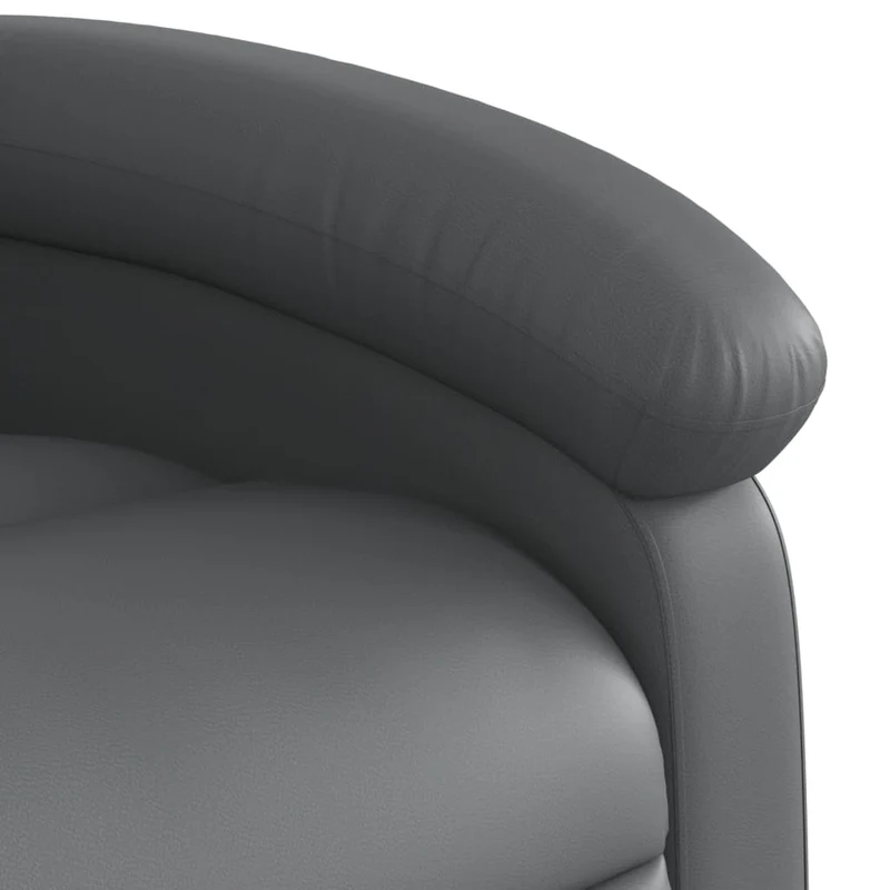 Fauteuil de relaxation TV fonction massage inclinable 6 points de massage en PVC gris DEC026969