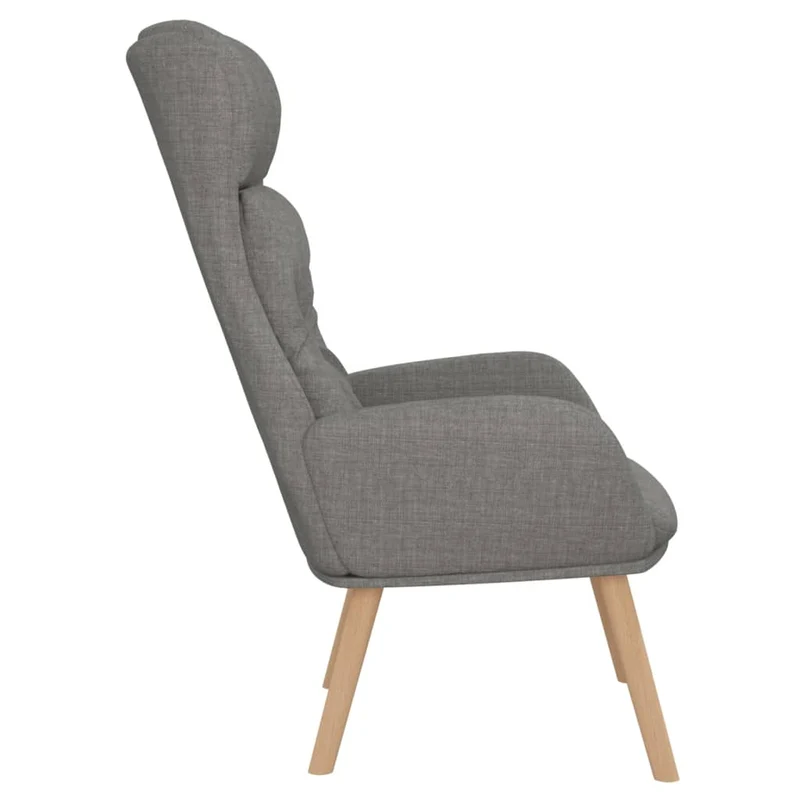 Fauteuil lounge chaise de canapé avec accoudoirs design moderne en tissu gris clair DEC026667