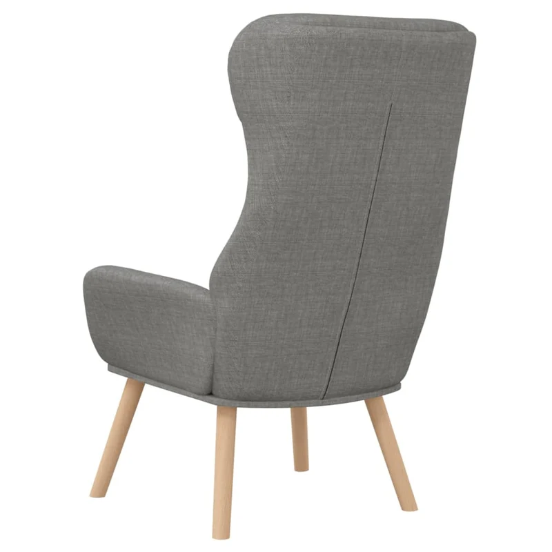 Fauteuil lounge chaise de canapé avec accoudoirs design moderne en tissu gris clair DEC026667