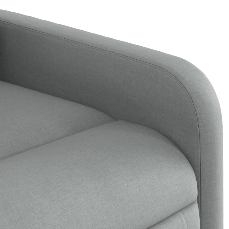 Fauteuil de relaxation TV fonction massage inclinable électrique 6 points de massage en tissu gris clair DEC027165