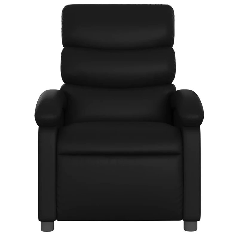 Fauteuil de relaxation TV fonction massage inclinable électrique 6 points de massage en PVC noir DEC027208