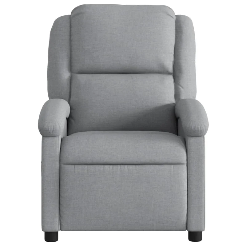 Fauteuil de relaxation TV fonction massage inclinable électrique 6 points de massage en tissu gris clair DEC027169