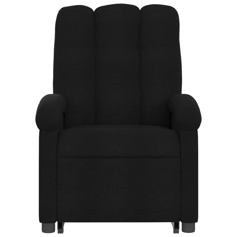Fauteuil de relaxation TV fonction massage inclinable très confortable en tissu noir DEC027068