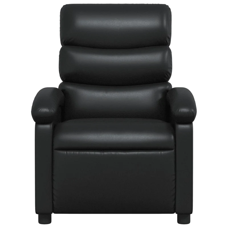 Fauteuil de relaxation TV fonction massage inclinable 6 points de massage en PVC noir DEC027040