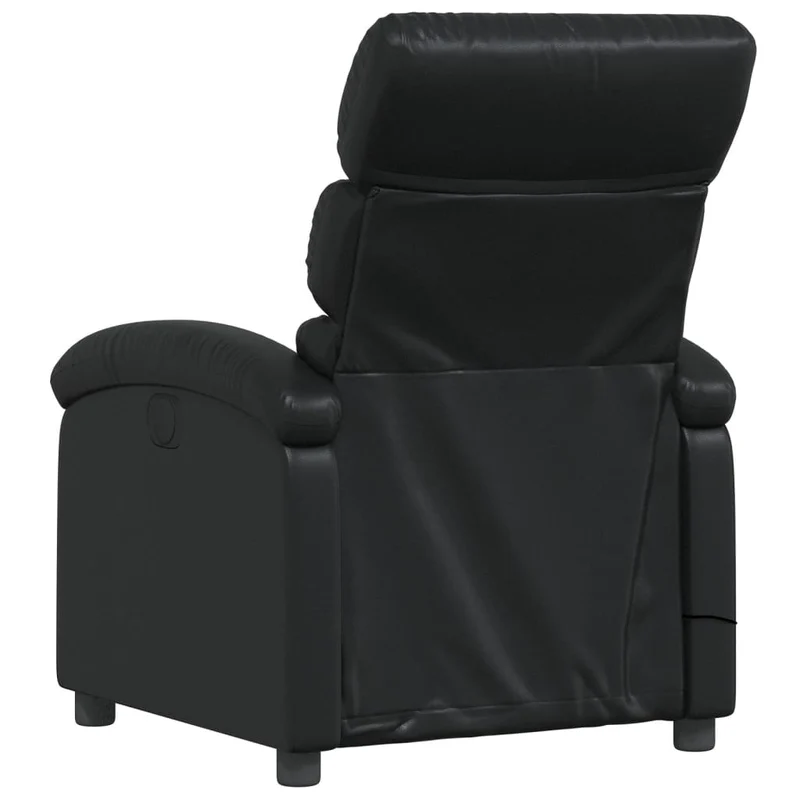 Fauteuil de relaxation TV fonction massage inclinable 6 points de massage en PVC noir DEC027040