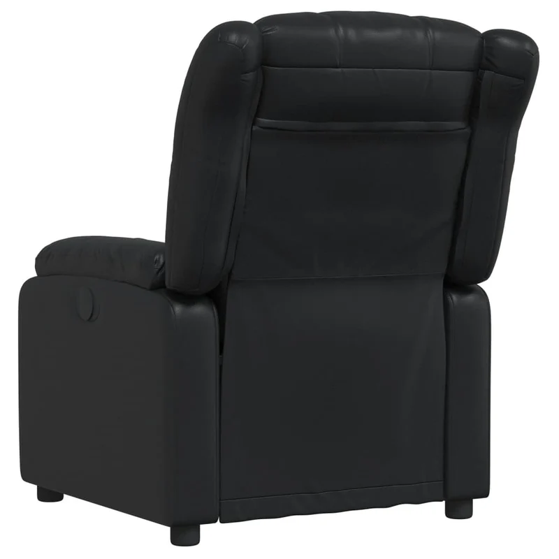 Fauteuil de relaxation TV fonction massage inclinable 6 points de massage en PVC noir DEC027038