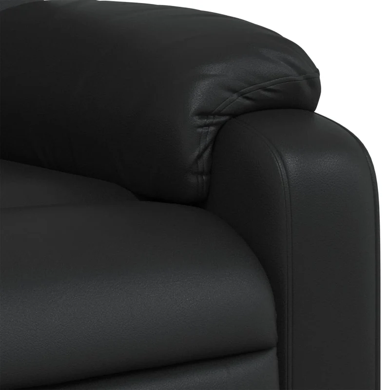Fauteuil de relaxation TV fonction massage inclinable 6 points de massage en PVC noir DEC027038
