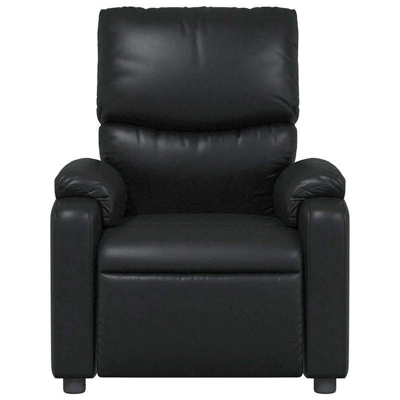 Fauteuil de relaxation TV fonction massage inclinable en PVC noir DEC027035