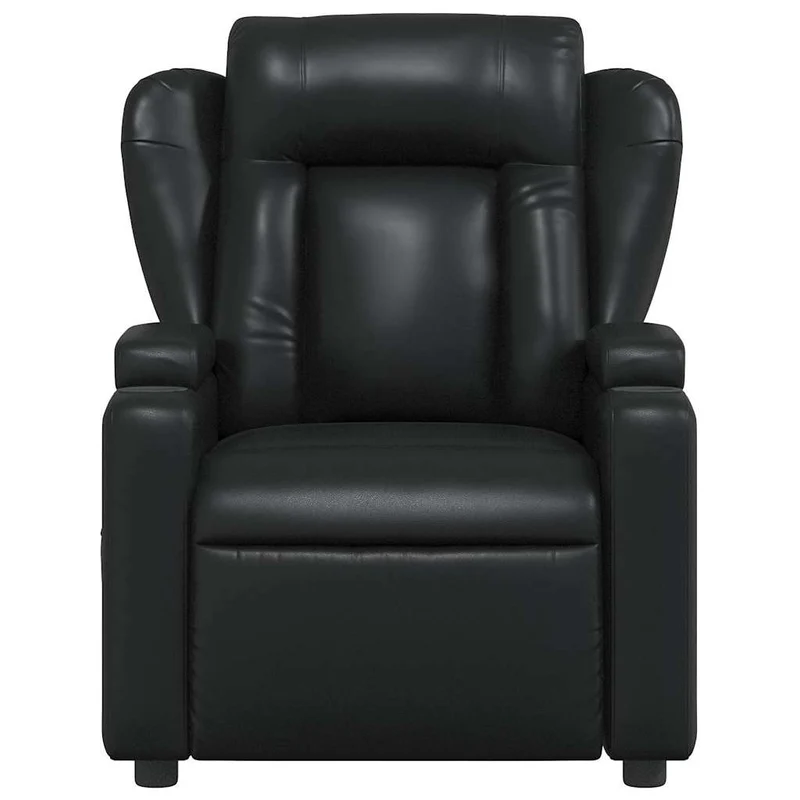 Fauteuil de relaxation TV fonction massage inclinable 6 points de massage en PVC noir DEC027029