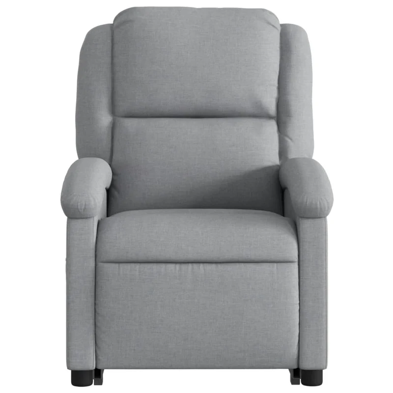 Fauteuil de relaxation TV fonction massage inclinable massage par vibrations par 6 points en tissu gris clair DEC026905