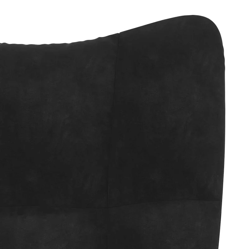 Fauteuil lounge chaise de canapé design moderne en velours noir coutures décoratives DEC026746