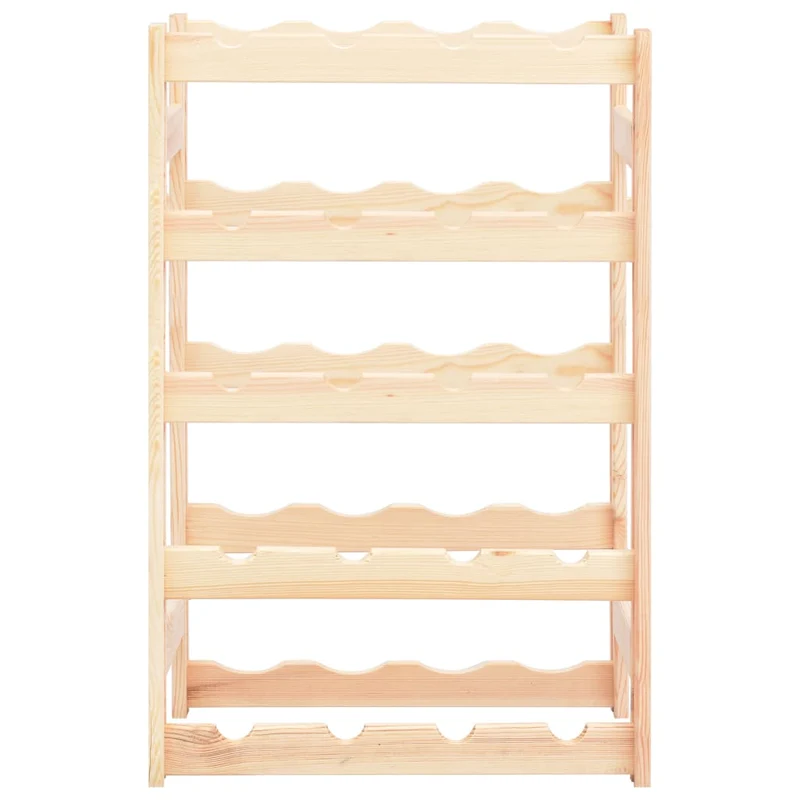 Casier range bouteilles étagère de rangement vin pour 20 bouteilles en bois de pin clair DEC024306