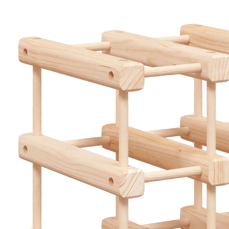 Casier range bouteilles étagère de rangement vin pour 120 bouteilles 112,5 x 23 x 123,5 cm en bois de pin DEC024394
