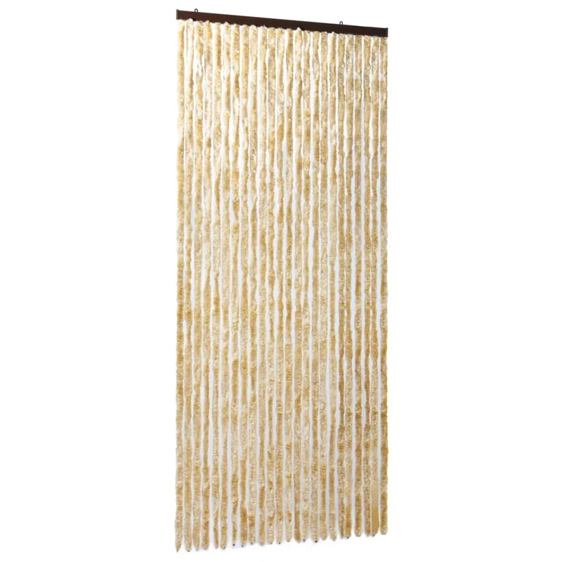 Rideau contre insectes moustiquaire Beige 100x220 cm Chenille DEC022186