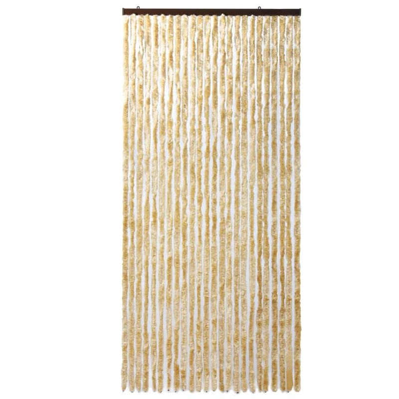 Rideau contre insectes moustiquaire Beige 100x220 cm Chenille DEC022186