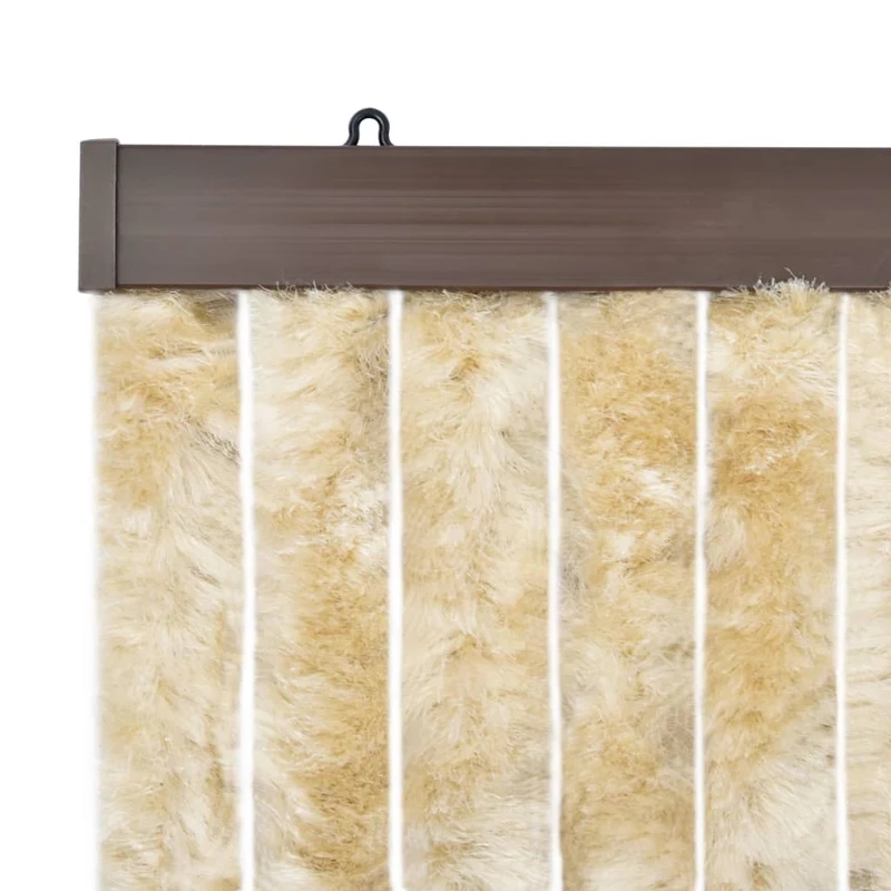Rideau contre insectes moustiquaire Beige 100x220 cm Chenille DEC022186