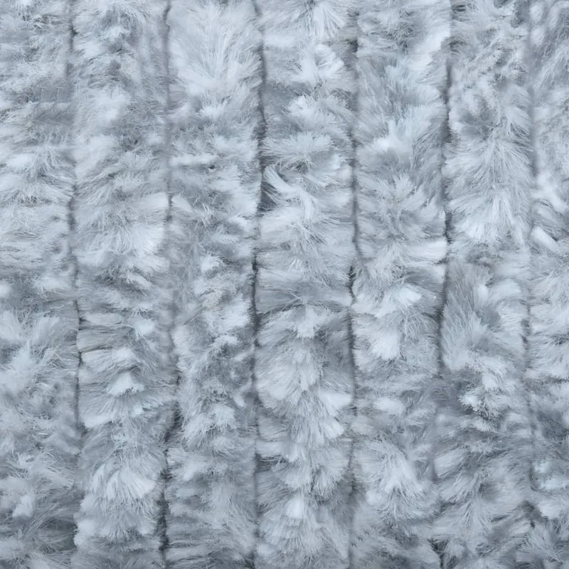 Rideau contre insectes moustiquaire Blanc et gris 100x220 cm Chenille DEC022183