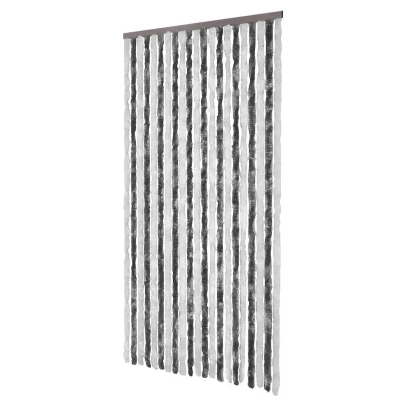 Moustiquaire Gris et blanc 100x220 cm Chenille DEC022171