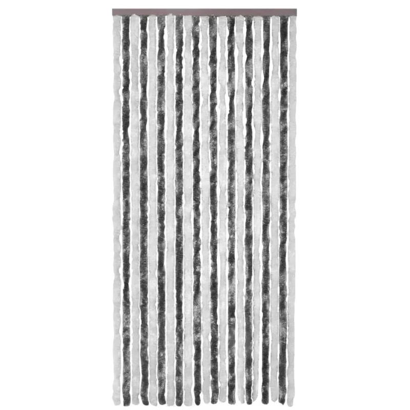 Moustiquaire Gris et blanc 100x220 cm Chenille DEC022171