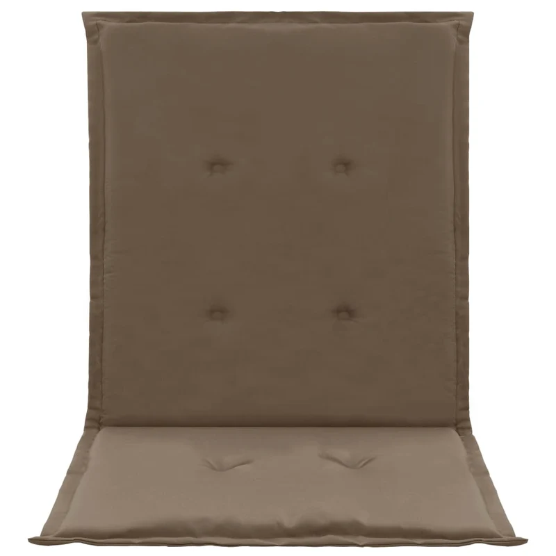 lot de 4 coussins de chaise de jardin 100% polyester imperméable taupe 100 x 50 x 3 cm DEC021691