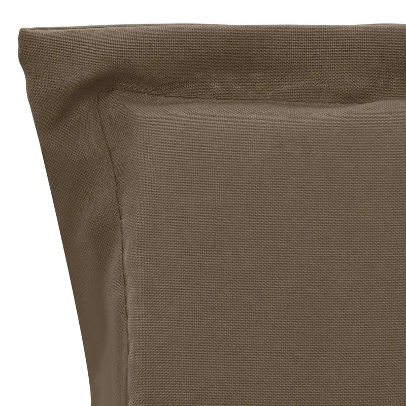 lot de 4 coussins de chaise de jardin 100% polyester imperméable taupe 100 x 50 x 3 cm DEC021691