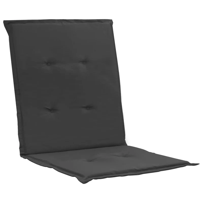lot de 2 coussins de chaise de jardin 100% polyester anthracite 100x50x3 cm DEC021676