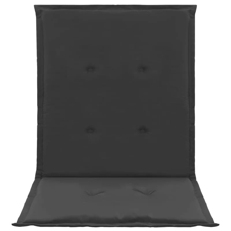 lot de 2 coussins de chaise de jardin 100% polyester anthracite 100x50x3 cm DEC021676