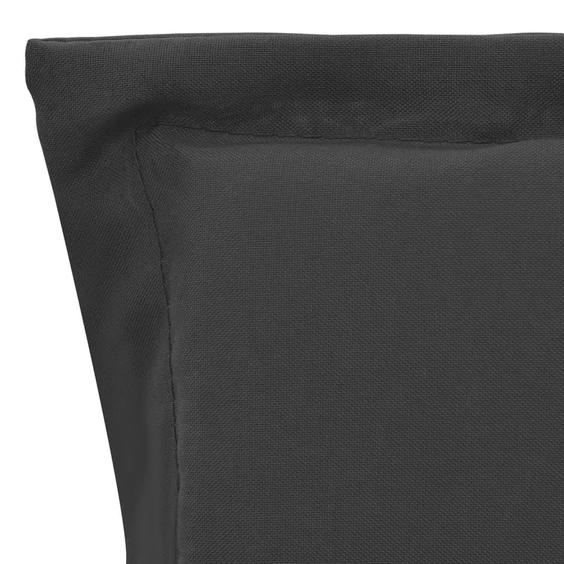 lot de 2 coussins de chaise de jardin 100% polyester anthracite 100x50x3 cm DEC021676