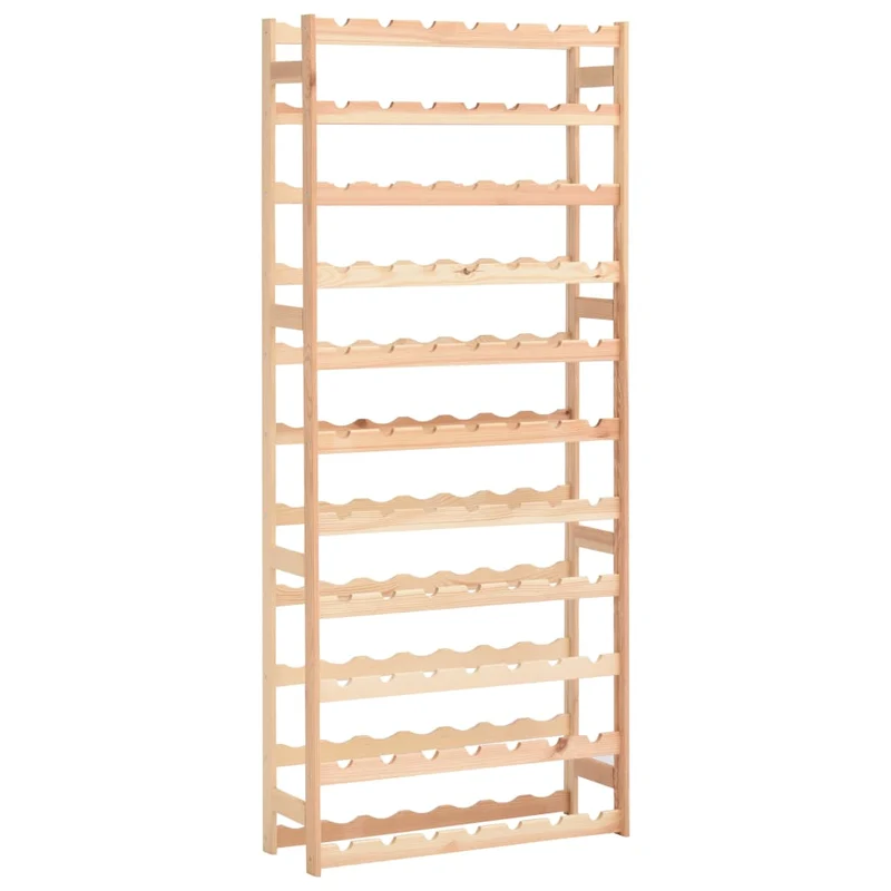Casier range bouteilles étagère de rangement vin pour 77 bouteilles pinède beige DEC024345