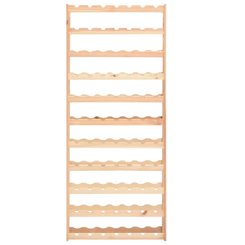 Casier range bouteilles étagère de rangement vin pour 77 bouteilles pinède beige DEC024345