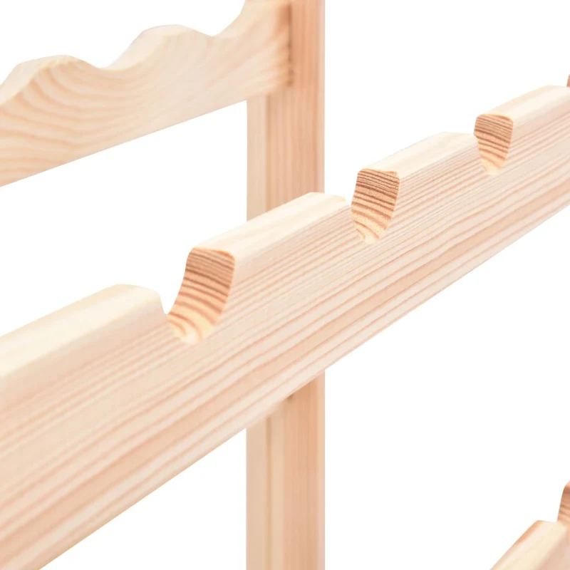 Casier range bouteilles étagère de rangement vin pour 42 bouteilles en bois de pin clair DEC024326