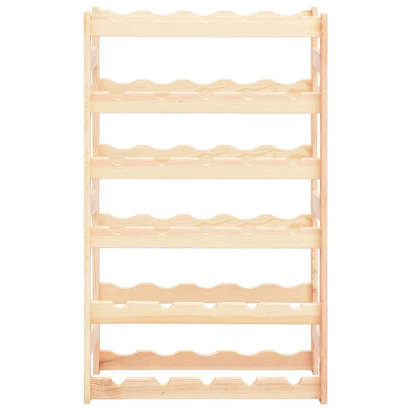Casier range bouteilles étagère de rangement vin pour 30 bouteilles en bois de pin clair DEC024316