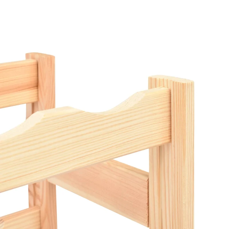 Casier range bouteilles étagère de rangement vin pour 30 bouteilles en bois de pin clair DEC024316