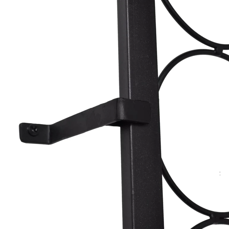 Casier range bouteilles étagère de rangement vin pour 108 bouteilles en métal noir DEC024287