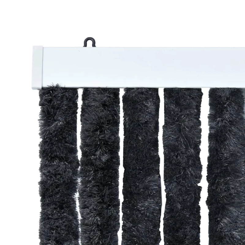Rideau contre insectes moustiquaire anthracite 100x220 cm Chenille DEC022192