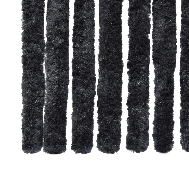 Rideau contre insectes moustiquaire anthracite 100x220 cm Chenille DEC022192