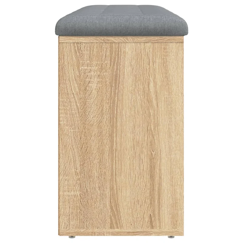 Banc de rangement à chaussures couleur chêne 102 x 32 x 50 cm bois d'ingénierie brun DEC024886