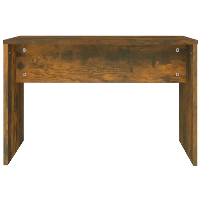 Tabouret de coiffeuse couleur chêne fumé 70 x 35 x 45 cm bois d'ingénierie brun DEC024976