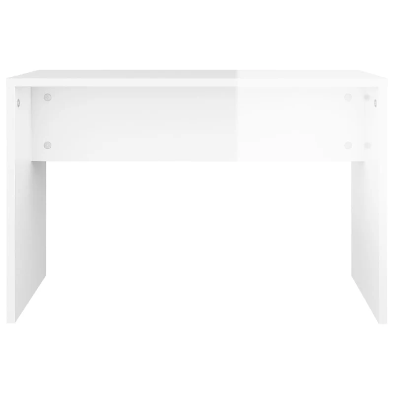 Tabouret de coiffeuse blanc brillant 70 x 35 x 45cm bois d'ingénierie blanc DEC024975