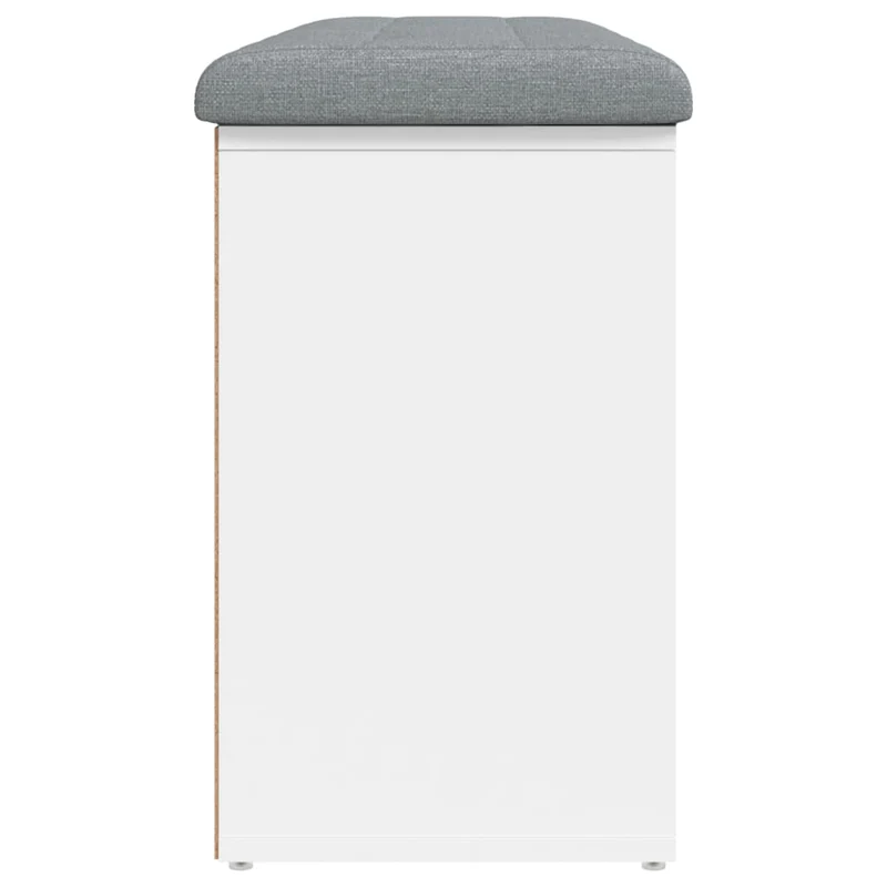 Banc de rangement à chaussures blanc 102 x 32 x 50 cm bois d'ingénierie blanc DEC024829