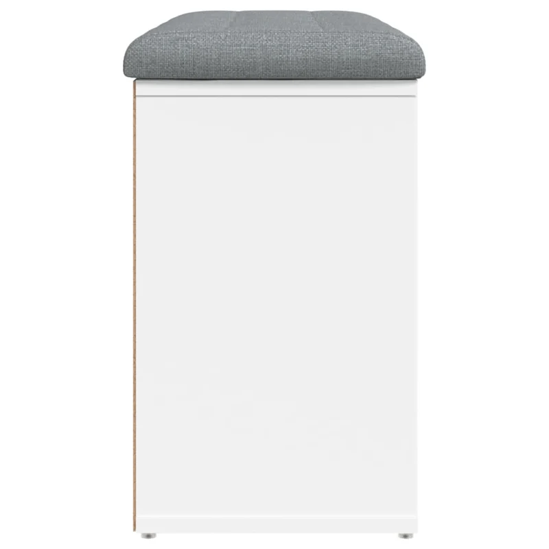 Banc de rangement à chaussures blanc 82 x 32 x 50 cm bois d'ingénierie blanc DEC024832
