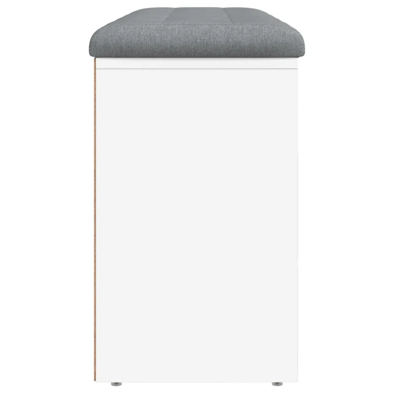 Banc de rangement à chaussures blanc 102 x 32 x 50 cm bois d'ingénierie blanc DEC024828